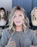 Încarcă imaginea în vizualizatorul Galerie, Păr creț cu despărțire în centru, până la umeri, cu degrade