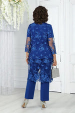 Încarcă imaginea în vizualizatorul Galerie, Costum albastru din trei piese elegant și luxos
