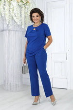 Încarcă imaginea în vizualizatorul Galerie, Costum albastru din trei piese elegant și luxos
