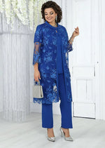 Încarcă imaginea în vizualizatorul Galerie, Costum albastru din trei piese elegant și luxos
