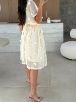 Încarcă imaginea în vizualizatorul Galerie, Rochie din bumbac din doua piese cu maneci scurte si model floral
