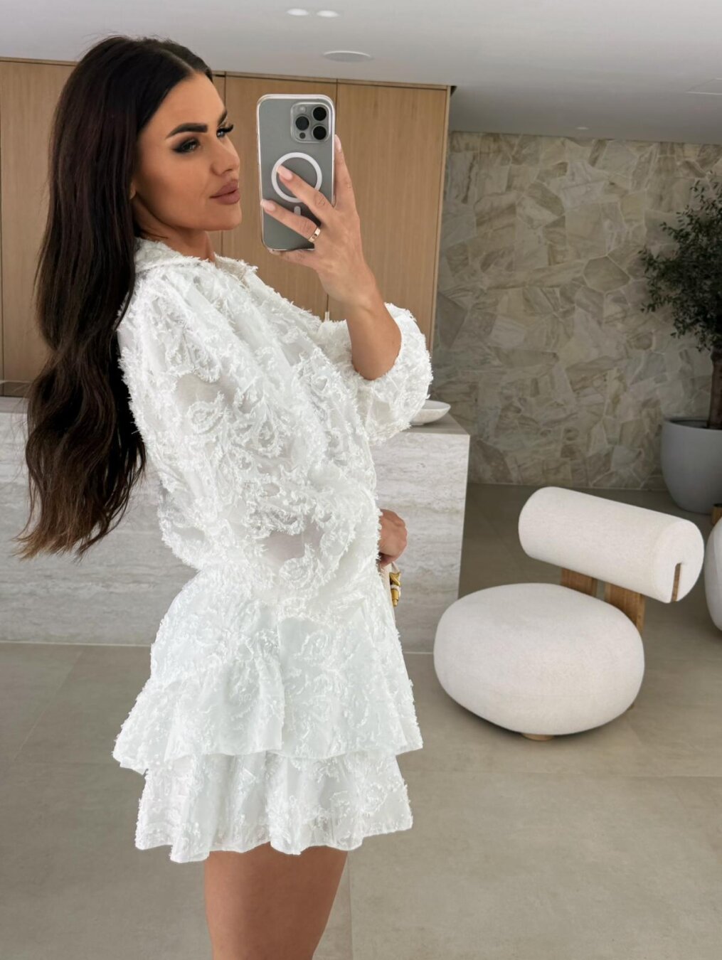 Set cămașă și pantaloni scurți din două piese brodate