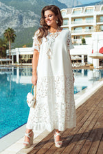 Încarcă imaginea în vizualizatorul Galerie, Rochie din matase noua de vara cu cusaturi din dantela
