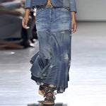 Încarcă imaginea în vizualizatorul Galerie, Fusta din denim vintage din anii 90 ai secolului trecut
