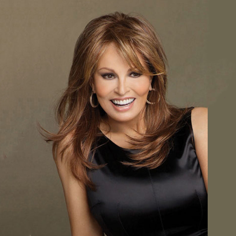 🙋Părul ondulat de lungime medie al femeilor de culoare maro